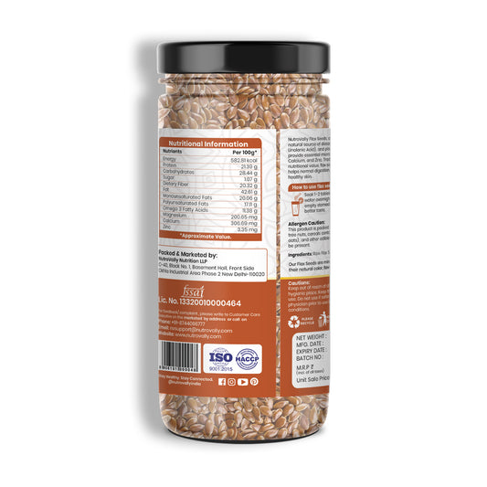 NutroVally Premium Raw Flax Seeds (Alsi)