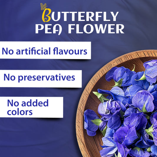 NutroVally Butterfly Pea Tea – Caffeine-Free Herbal Blue Tea