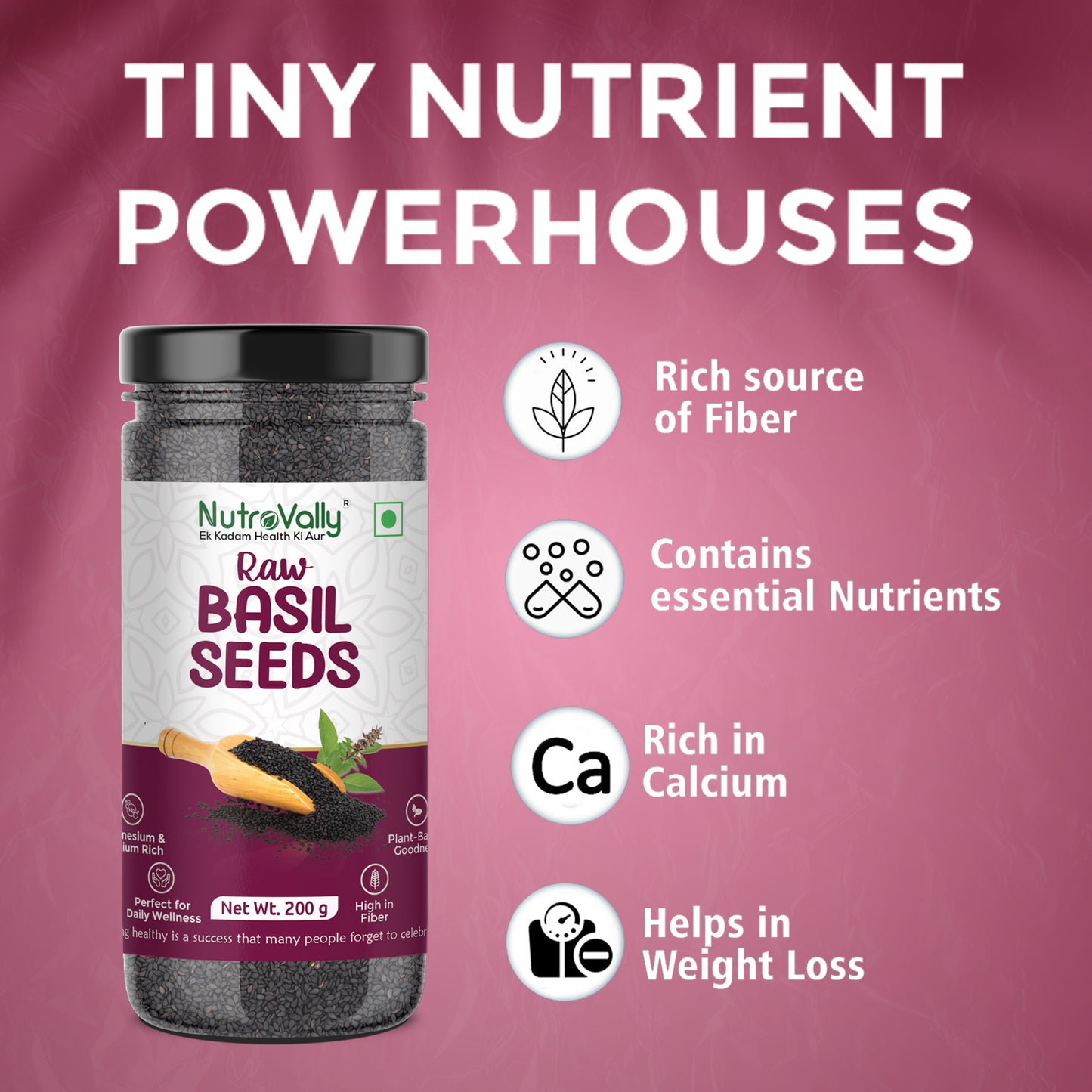 Buy Gond Katira & Basil Seeds Combo Online | Sabja Seeds + Tragacanth Gum for Cooling & Digestion