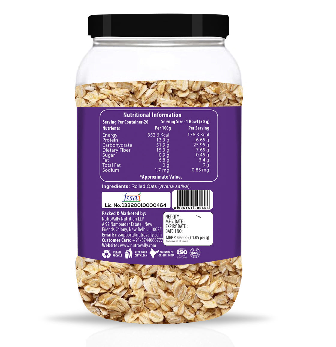 Healthy breakfast oats