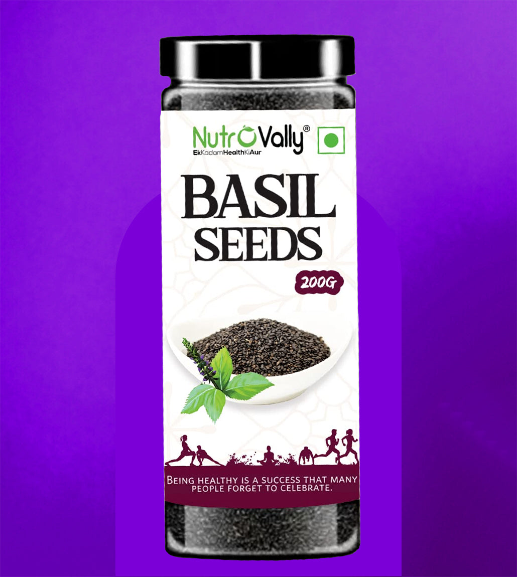 NutroVally Raw Basil Seeds Tukmaria Seeds Sabja Seeds