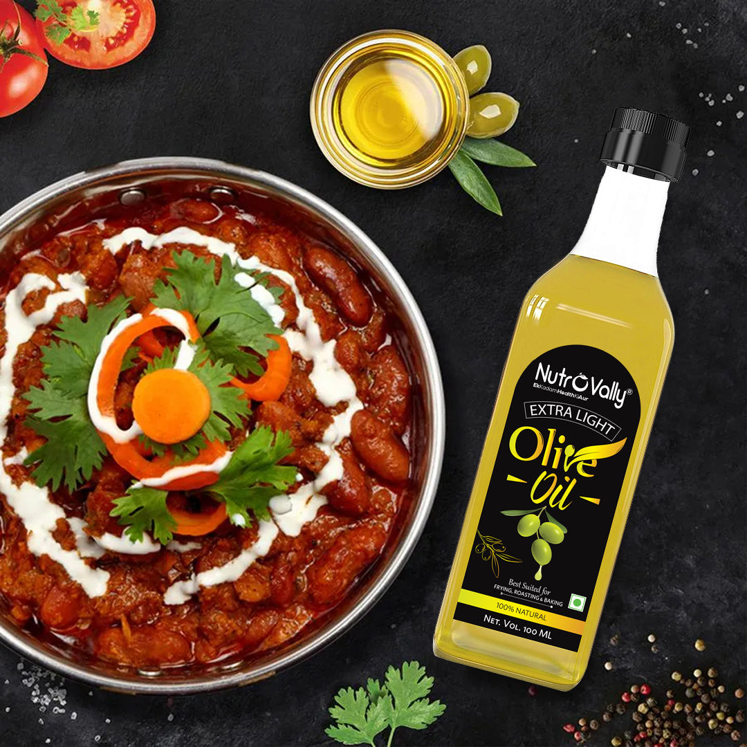 NutroVally Extra Light Olive Oil, Ideal for Everyday Indian Cooking & Deep Frying