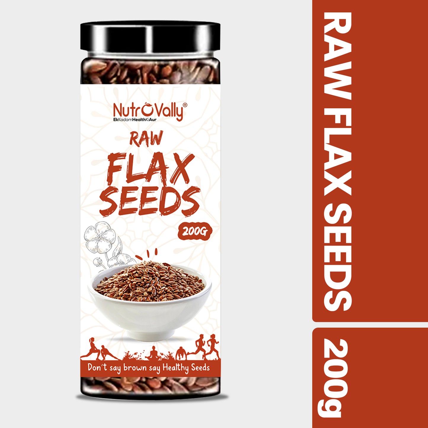 NutroVally Premium Raw Flax Seeds (Alsi)