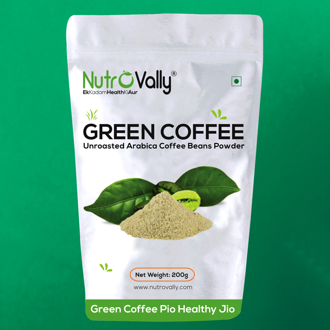 NutroVally Unroasted Arabica Green Coffee Beans Powder