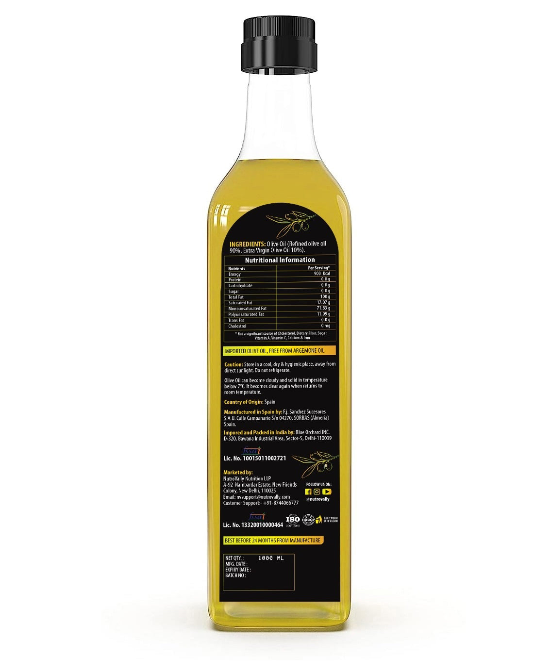 NutroVally Extra Light Olive Oil, Ideal for Everyday Indian Cooking & Deep Frying