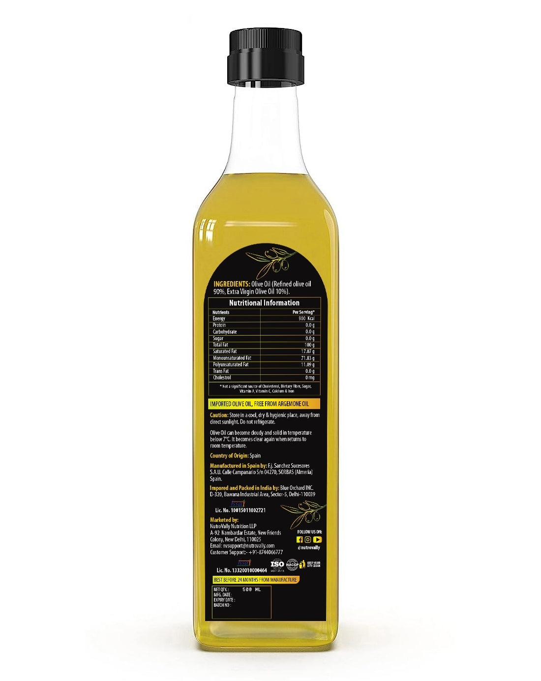 NutroVally Extra Light Olive Oil, Ideal for Everyday Indian Cooking & Deep Frying