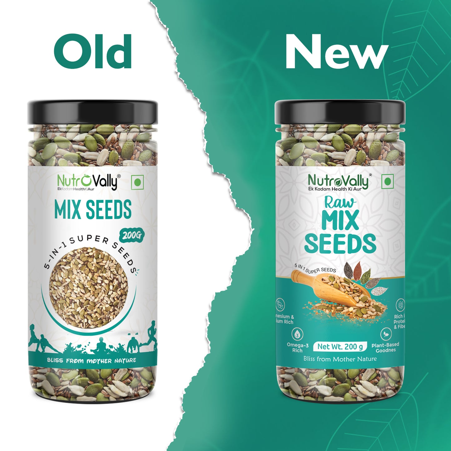 NutroVally Raw Mix Seeds for Weight Loss 5 in 1 Seeds - 200gm