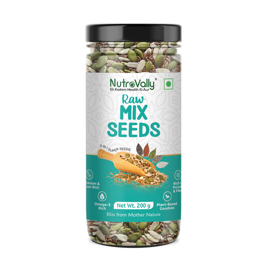 NutroVally Raw Mix Seeds for Weight Loss 5 in 1 Seeds - 200gm