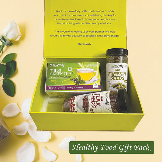 NutroVally Combo Gift Pack - Flax/Pumpkin and Tulsi Green Tea - Your Health Partner