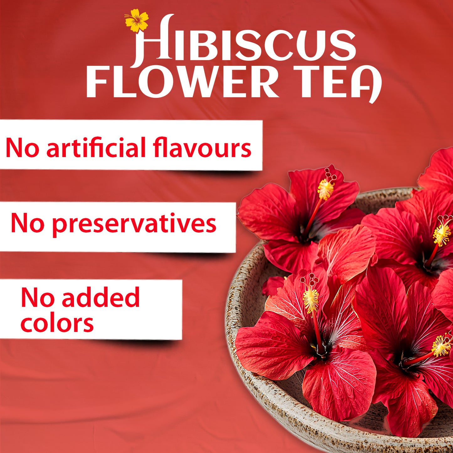 NutroVally Hibiscus Flower Tea – Natural Refreshing Herbal Tea