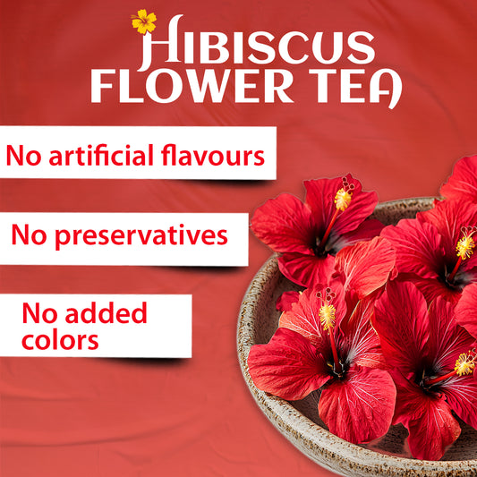 NutroVally Hibiscus Flower Tea – Natural Refreshing Herbal Tea