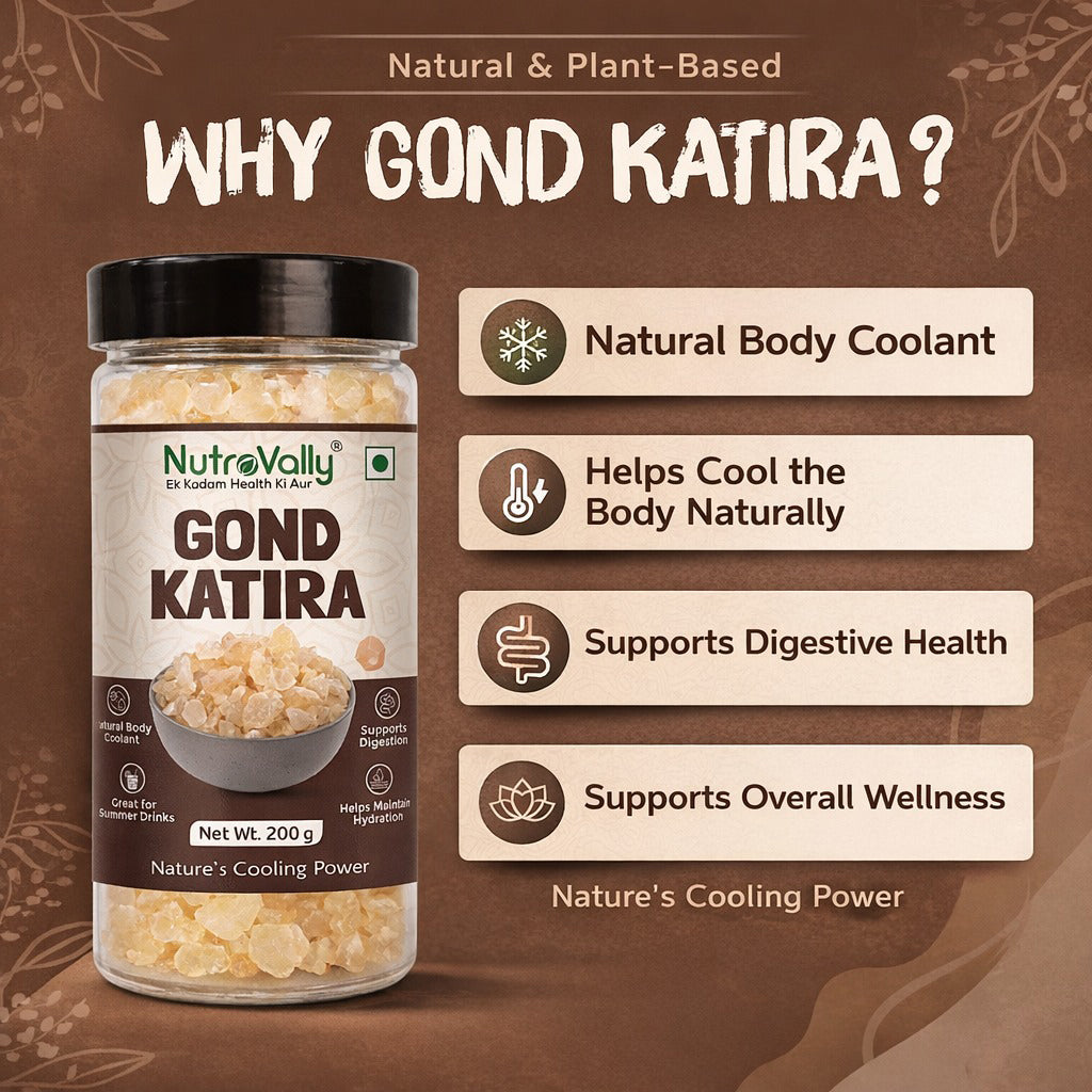 Buy Gond Katira & Basil Seeds Combo Online | Sabja Seeds + Tragacanth Gum for Cooling & Digestion