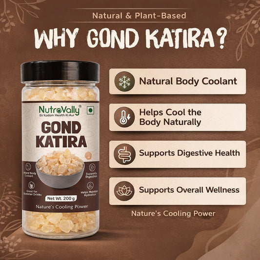 Buy Gond Katira & Basil Seeds Combo Online | Sabja Seeds + Tragacanth Gum for Cooling & Digestion