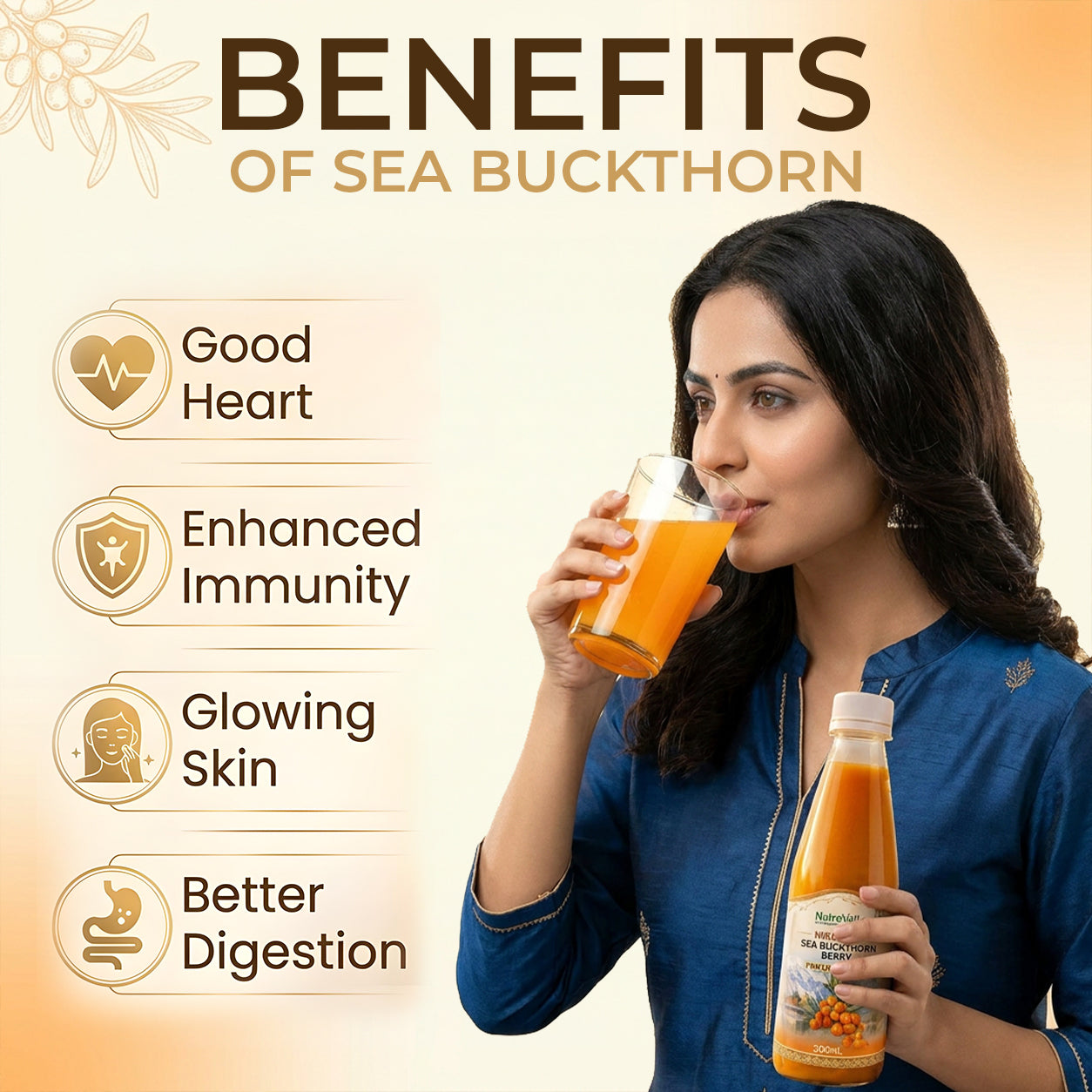 NutroVally Sea Buckthorn – Natural Vitamin C Rich Superfood for Immunity & Skin Health