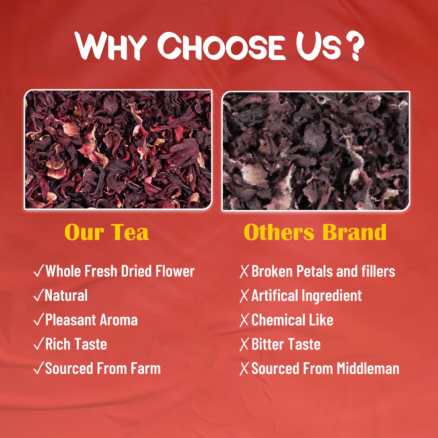 NutroVally Hibiscus Flower Tea – Natural Refreshing Herbal Tea