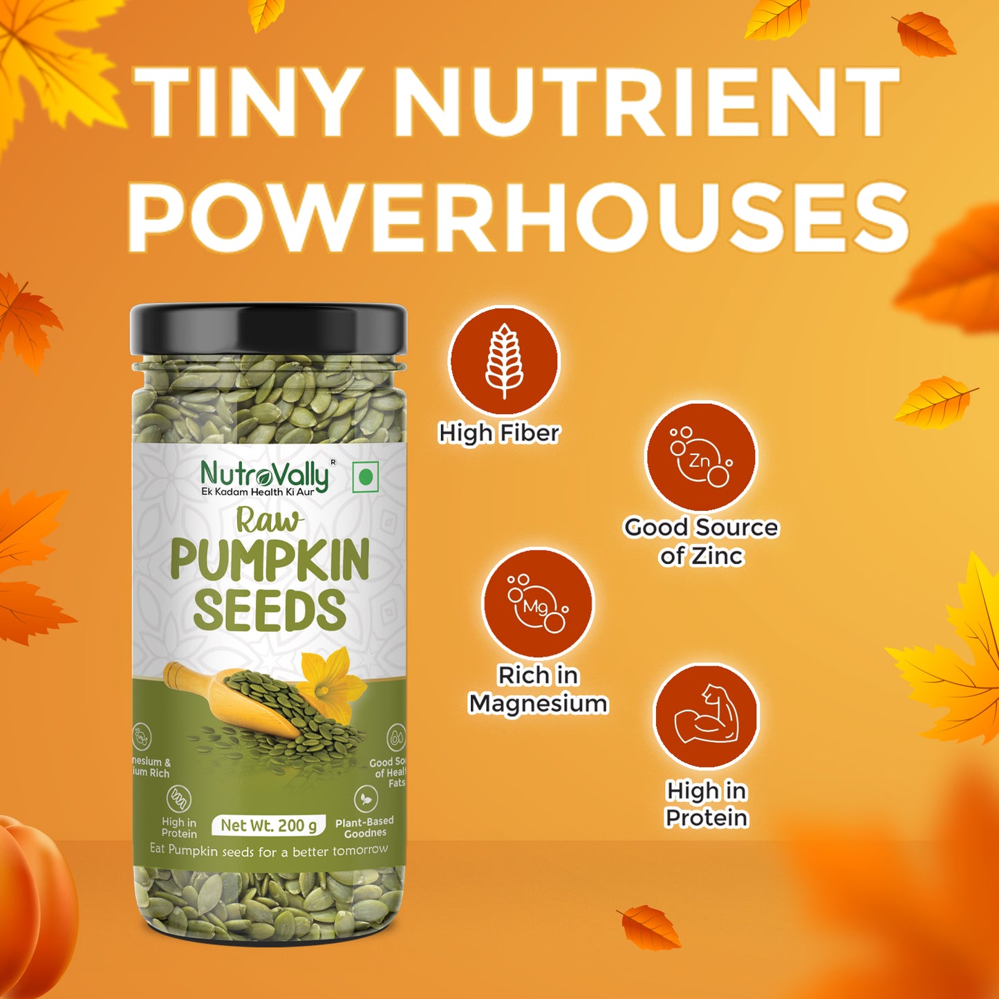 NutroVally Premium Raw Pumpkin Seeds - Healthy Seeds