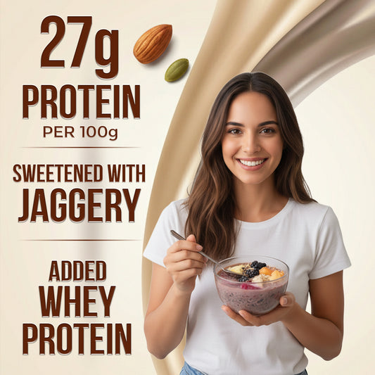 NutroVally 27g Protein Oats | Dark Chocolate Healthy Breakfast Oats for Weight Loss