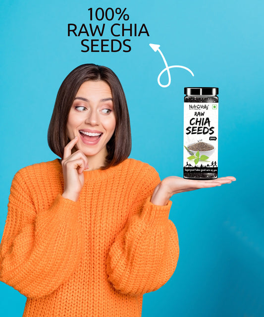 NutroVally Chia Seeds Loaded with Omega 3 & Calcium - Pack Of 2