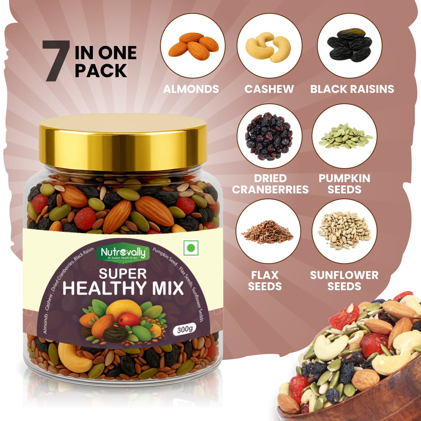 mixed seeds and dry fruits