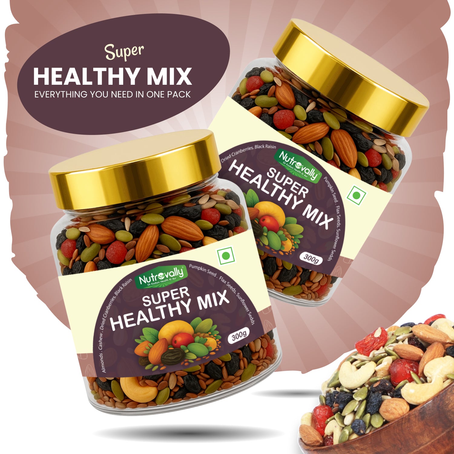 nut and dry seeds fruit mix