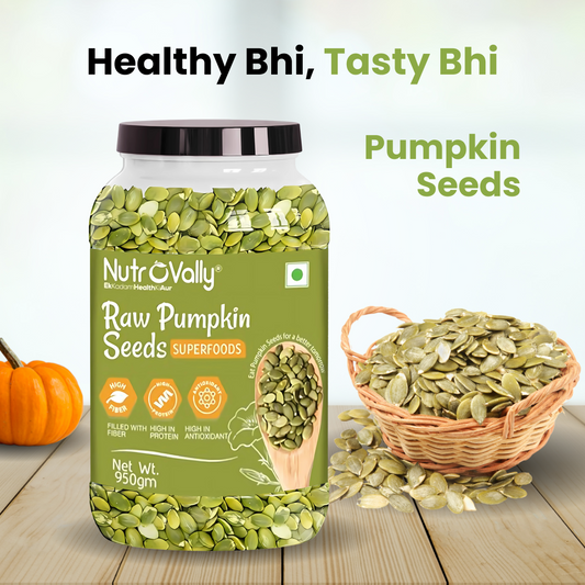 NutroVally Pumpkin Seeds Loaded with Fiber and Zinc - 950g